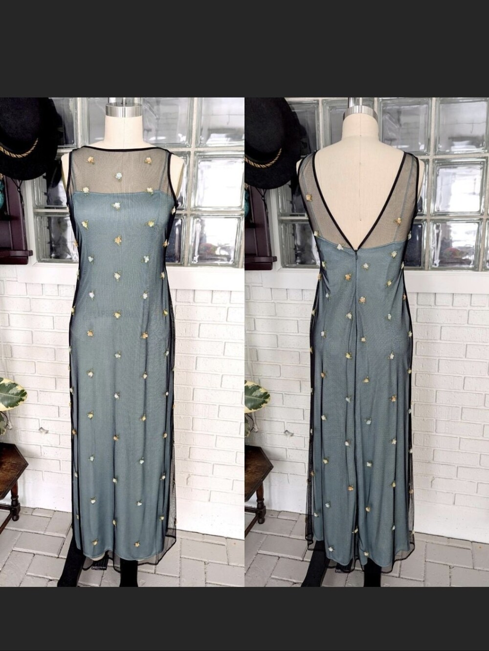 Papell Boutique Beaded Gown Size 4